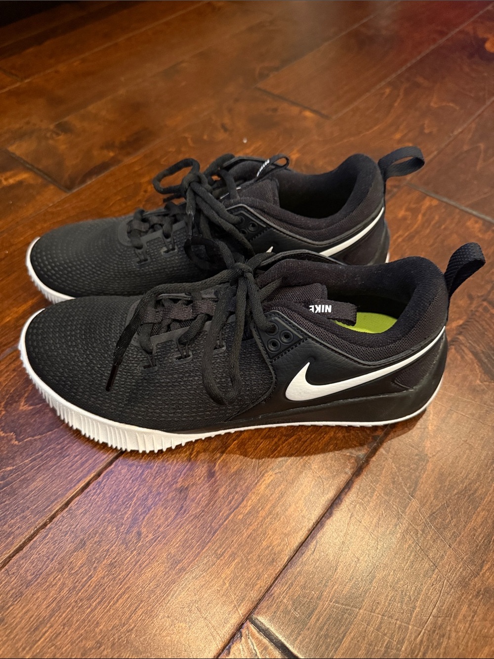 Nike Black and White Women's Volleyball Athletic Sneakers - Size 9